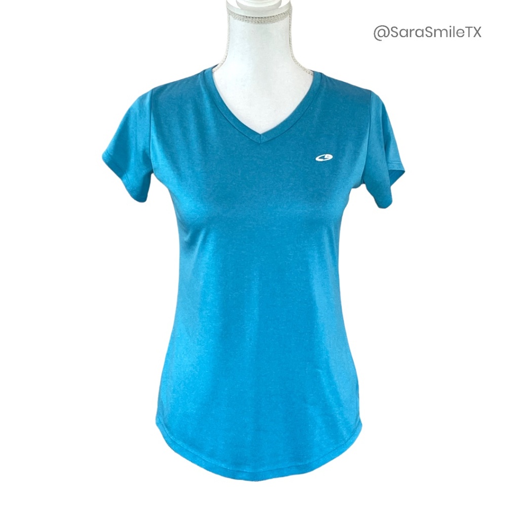 CHAMPION Bright Blue ‘Semi-Fitted’ Short Sleeve Dry Fit Workout Top
